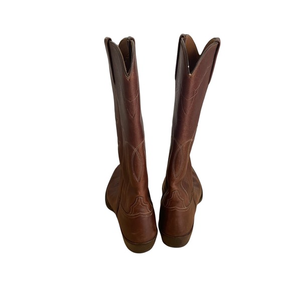 Brown Leather Heeled Boots - Picture 6 of 10